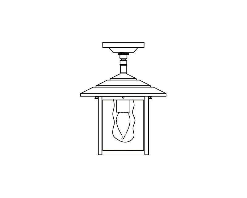 Indian Wells, Medium, aluminum, Ceiling Mount, opalescent honey glass, (1) 40W INC, 120V